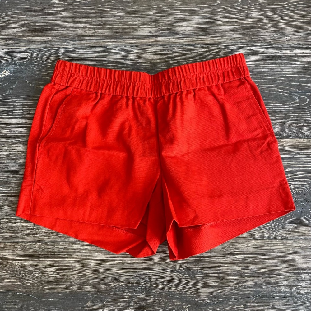 J Crew elastic waist red shorts